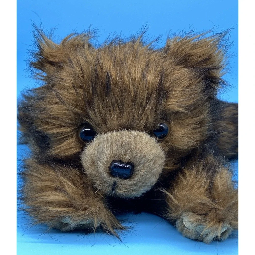 The Bearington Collection Snuggly Ben Brown Plush Lay Down approx  14